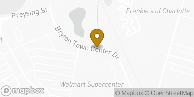 Map showing the location of Walmart in Huntersville, NC