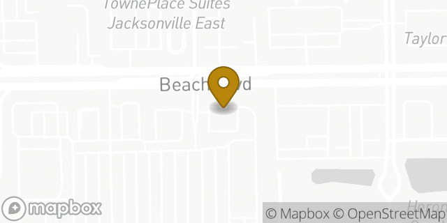 Map showing the location of Bank Of America in Jacksonville, FL 32224
