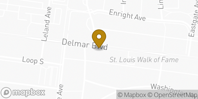 Map showing the location of Ben & Jerry's in University City, MO 63130