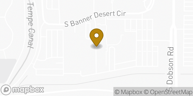 Map showing the location of Banner - University Medicine Neurosciences Clinic in Mesa, AZ 85202