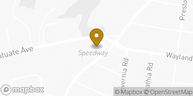Map showing the location of Dunkin Donuts in Cranston, RI 02920