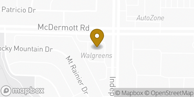 Map showing the location of Walgreens in Plano, TX 75025