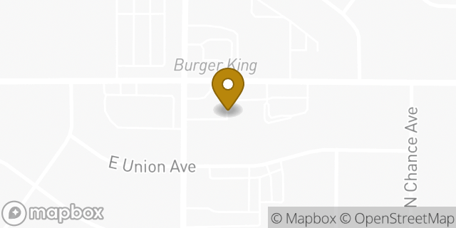 Map showing the location of AutoZone in Fresno, CA 93703
