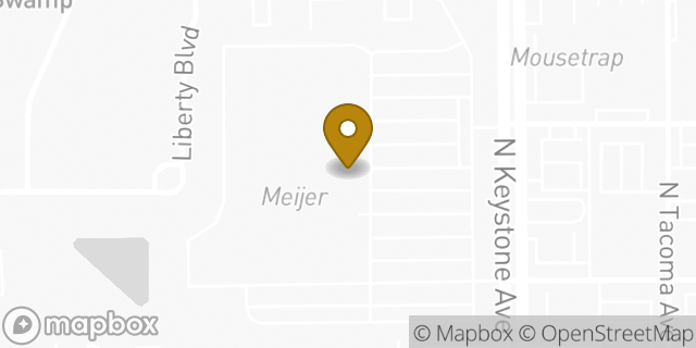 Map showing the location of Meijer in Indianapolis, IN 46220