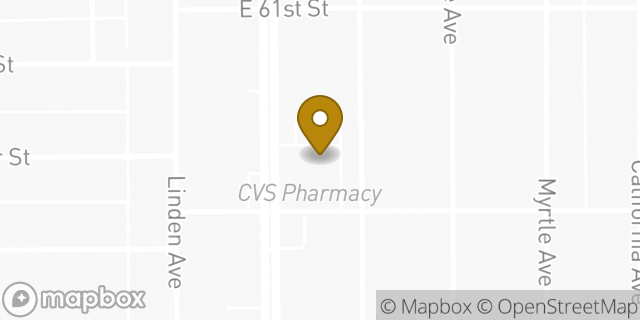 Map showing the location of ATM CVS in Long Beach, CA