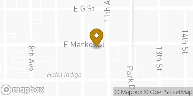 Map showing the location of The UPS Store in San Diego, CA 92101