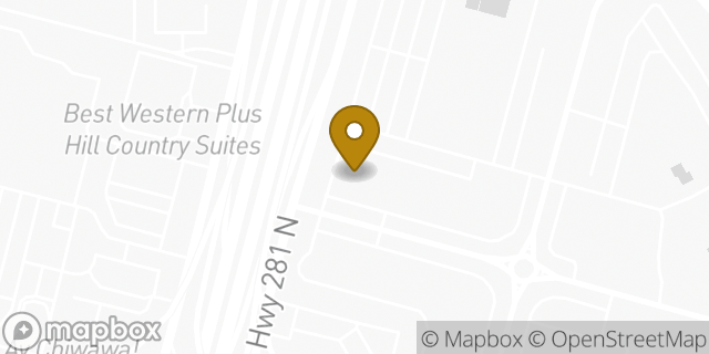 Map showing the location of Buffalo Wild Wings in San Antonio, TX 78259