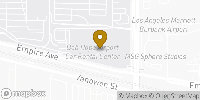 Map showing the location of Enterprise Rent-A-Car in Burbank, CA 91505