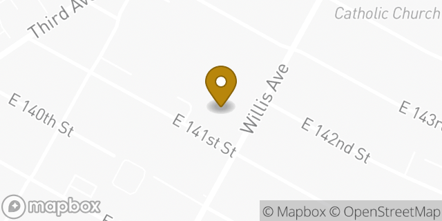 Map showing the location of Amazon Locker - Saga in Bronx, NY 10454