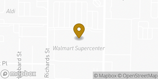 Map showing the location of Walmart in Milwaukee, WI 53212