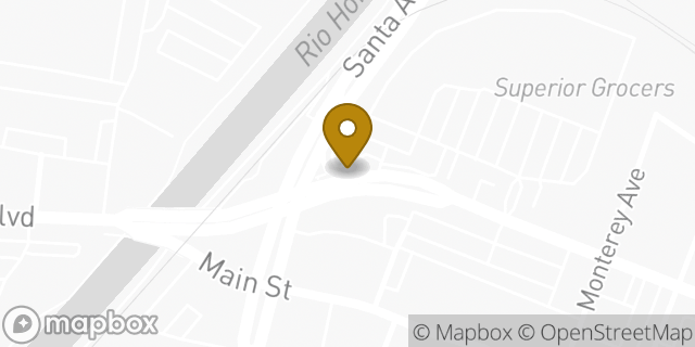 Map showing the location of Starbucks in El Monte, CA 91731