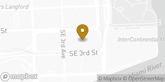 Map showing the location of WeWork Southeast Financial Center in Miami, FL 33131