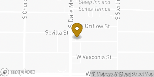 Map showing the location of Subway in Tampa, FL 33629