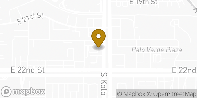 Map showing the location of Enterprise Rent-A-Car in Tucson, AZ 85710