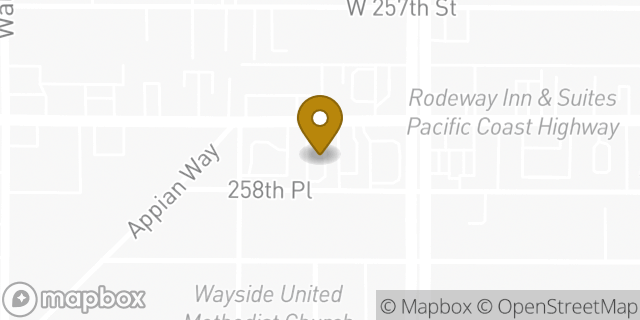 Map showing the location of Starbucks in Lomita, CA 90717