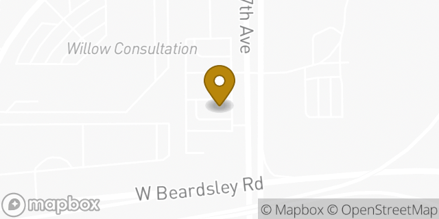 Map showing the location of Starbucks in Phoenix, AZ 85027