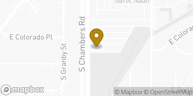Map showing the location of CubeSmart Self Storage in Aurora, CO 80017