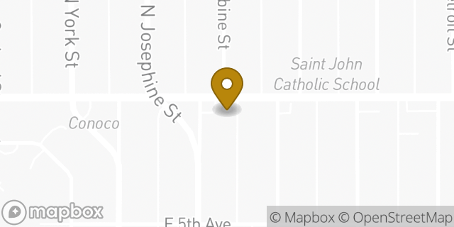 Map showing the location of Amazon Locker - Emeterio in Denver, CO 80206