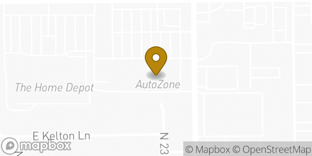 Map showing the location of AutoZone in Phoenix, AZ 85022
