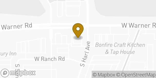 Map showing the location of Panera Bread in Tempe, AZ 85284