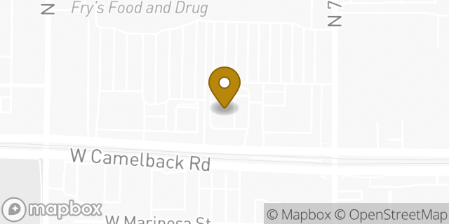 Map showing the location of Starbucks in Phoenix, AZ 85013