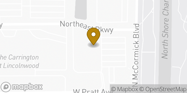 Map showing the location of Planet Fitness in Lincolnwood, IL 60712