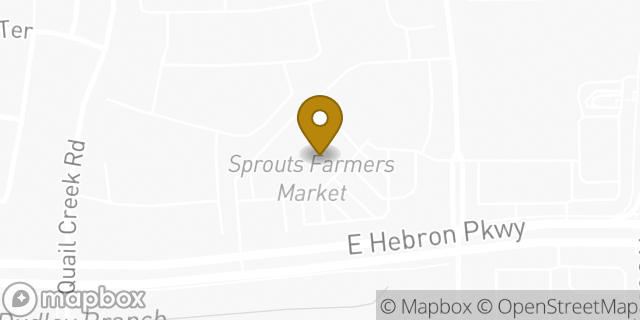 Map showing the location of Sprouts Farmers Market in Carrollton, TX 75010