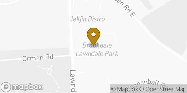 Map showing the location of Brookdale Lawndale Park in Greensboro, NC 27455