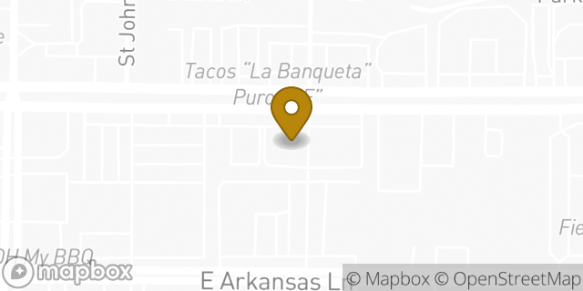 Map showing the location of Bank of America in Arlington, TX 76010