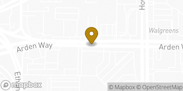 Map showing the location of Starbucks in Sacramento, CA 95825
