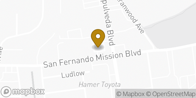 Map showing the location of Starbucks in Mission Hills, CA 91345