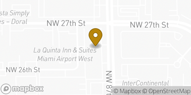 Map showing the location of Dunkin' in Doral, FL 33172