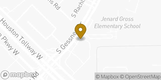 Map showing the location of Subway in Houston, TX 77071