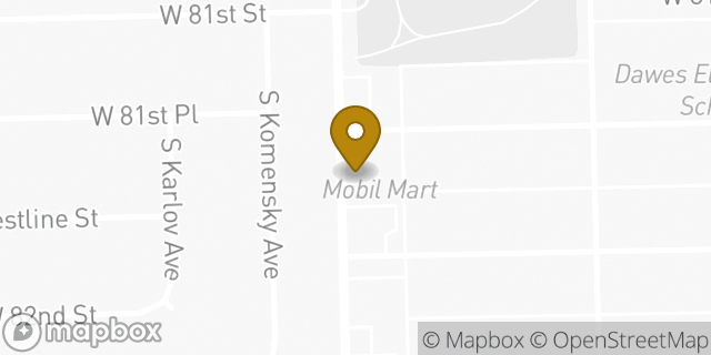 Map showing the location of Subway in Chicago, IL 60652