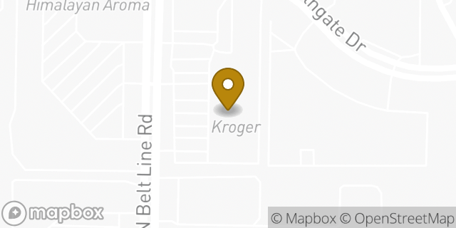 Map showing the location of Kroger in Irving, TX 75062