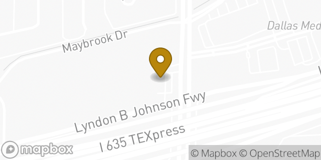 Map showing the location of 7-Eleven in Farmers Branch, TX 75234