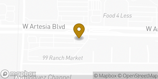 Map showing the location of Chase Bank in Gardena, CA 90248