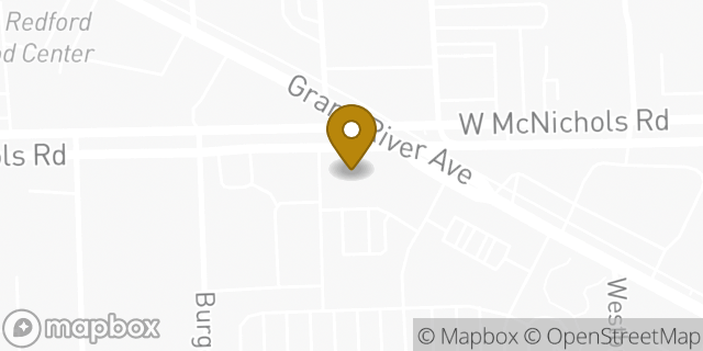 Map showing the location of Meijer Express Gas Station in Detroit, MI 48219