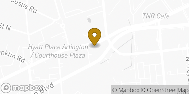 Map showing the location of The UPS Store in Arlington, VA 22201
