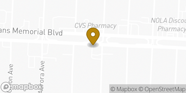 Map showing the location of Chase Bank in Metairie, LA 70005