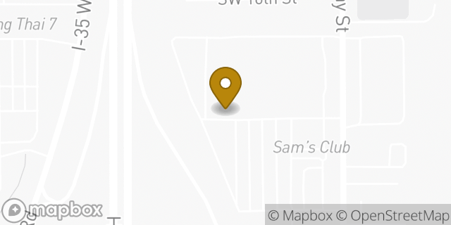Map showing the location of Sam's Club in Moore, OK 73160