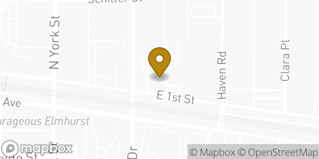 Map showing the location of Len's Ace Hardware in Elmhurst, IL 60126