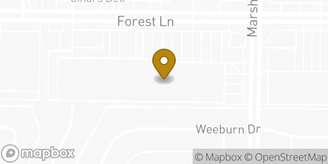 Map showing the location of Marshalls in Dallas, TX 75234