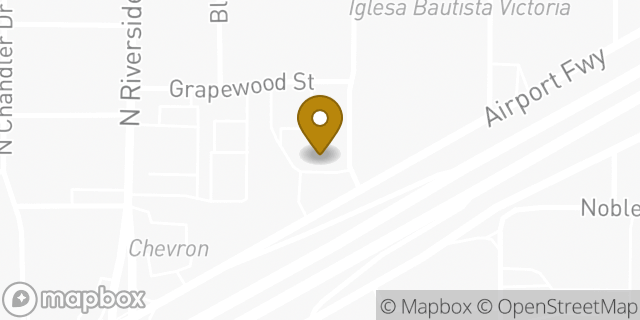 Map showing the location of Chase Bank in Fort Worth, TX 76111