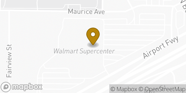 Map showing the location of Walmart in Fort Worth, TX 76111