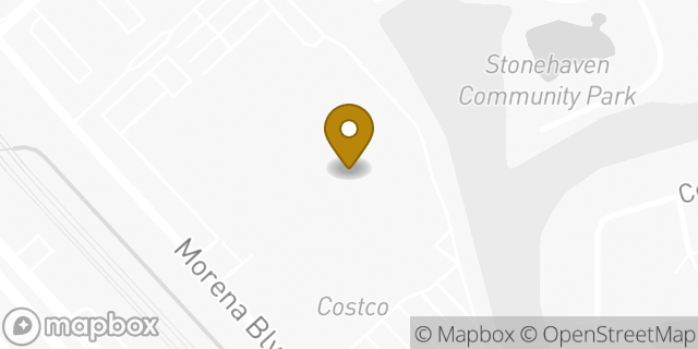 Map showing the location of Costco in San Diego, CA 92117