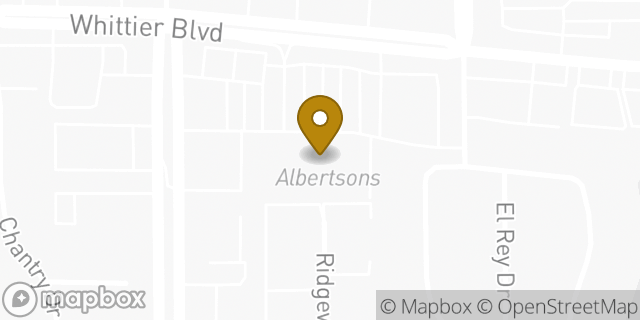 Map showing the location of Coinme in La Habra, CA 90631