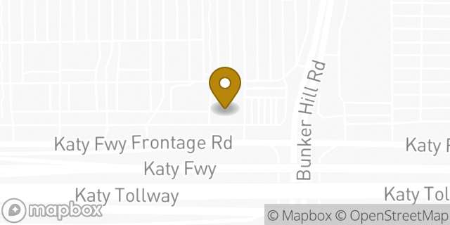 Map showing the location of Bank of America Financial Center & Drive-Thru ATM | Bunker Hill in Houston, TX 77055