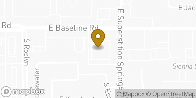Map showing the location of Walgreens in Mesa, AZ