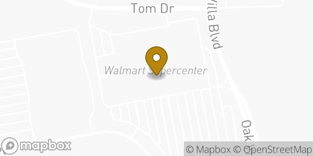 Map showing the location of Walmart in Baton Rouge, LA 70815